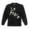 Glow-In-The-Dark Broken Logo Long Sleeve Tee - Black