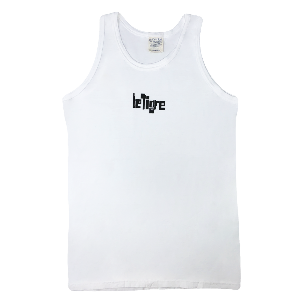Broken Logo Jersey Tank - White