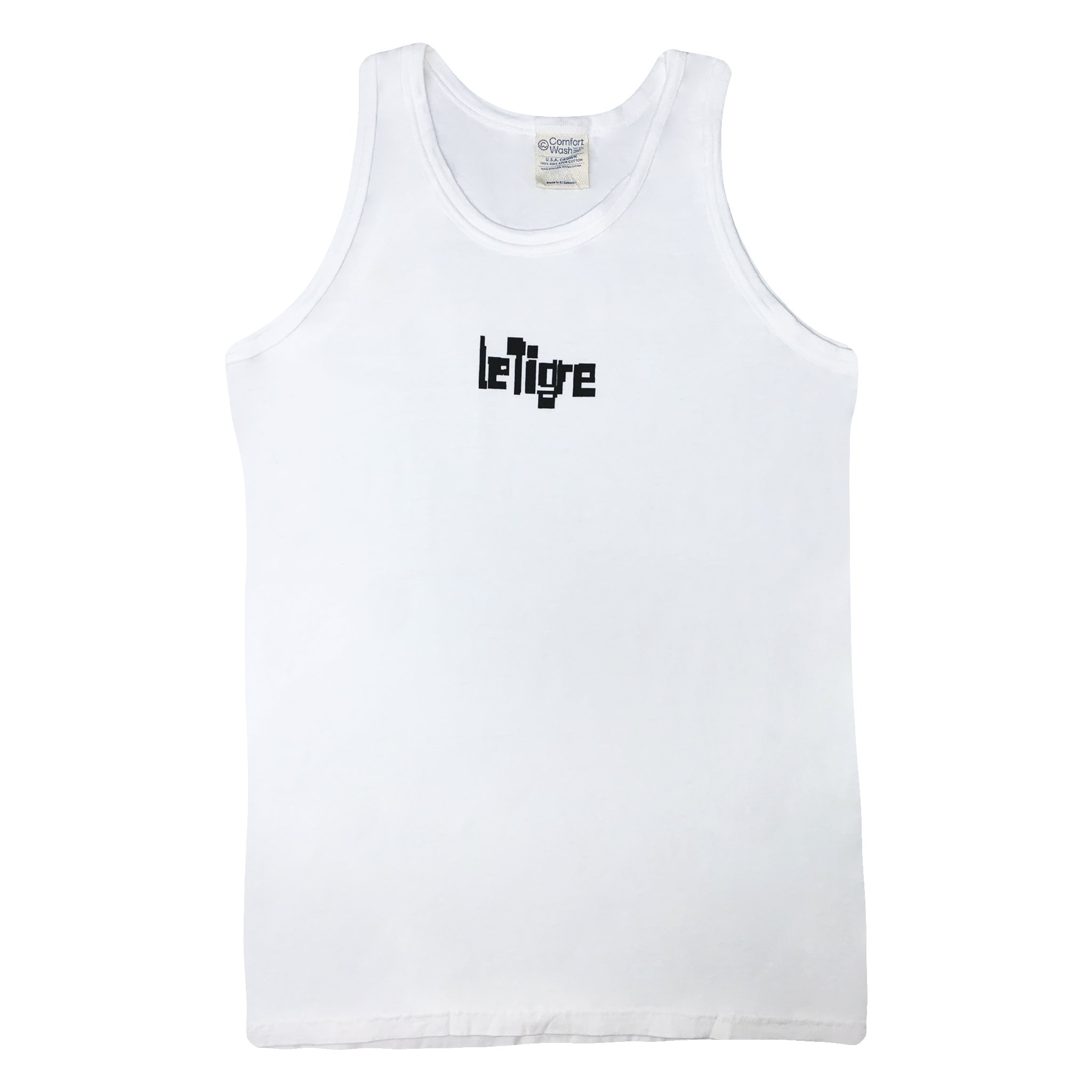 Broken Logo Jersey Tank - White
