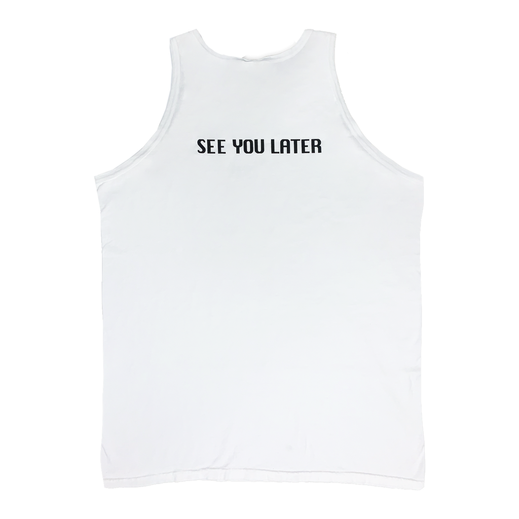 Broken Logo Jersey Tank - White