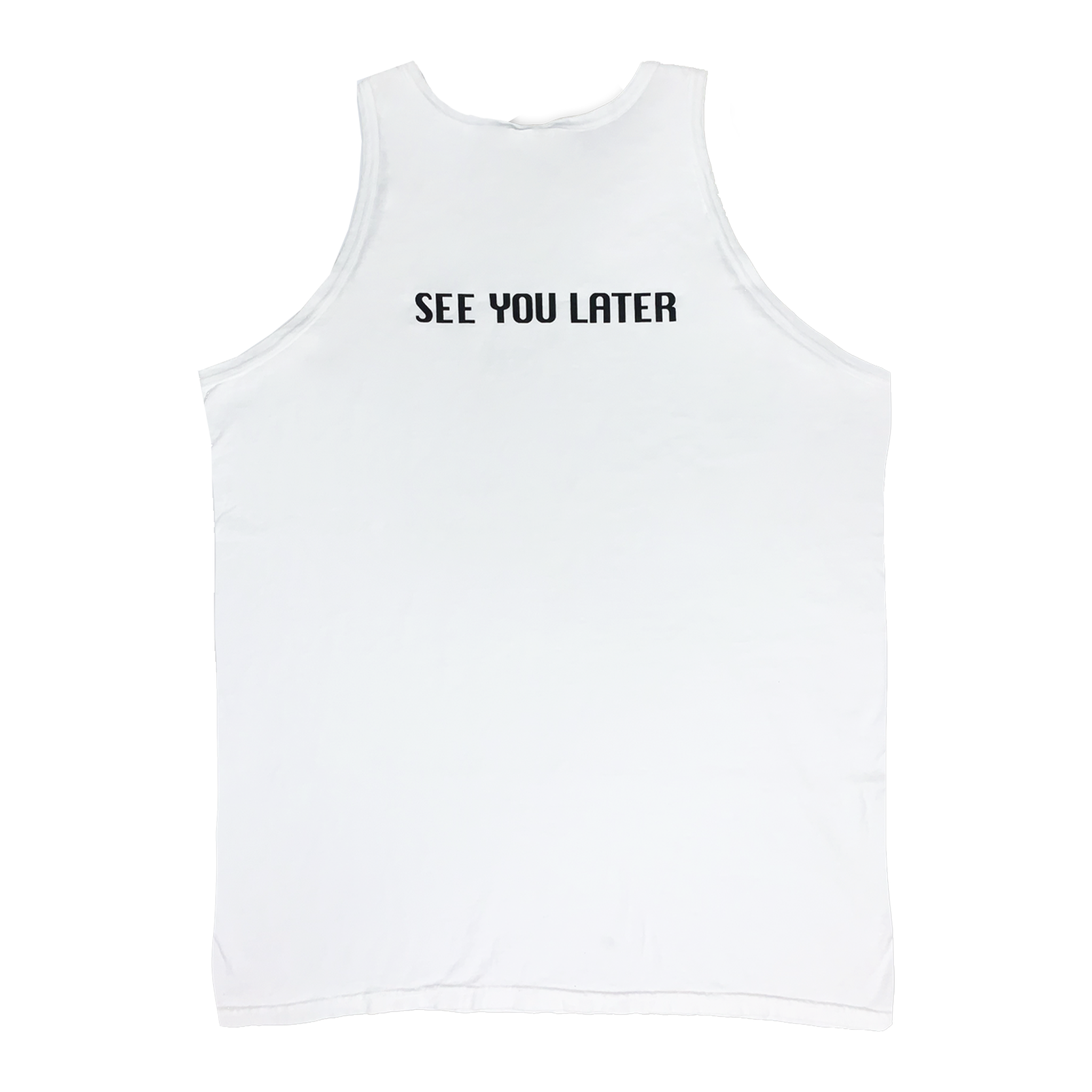 Broken Logo Jersey Tank - White